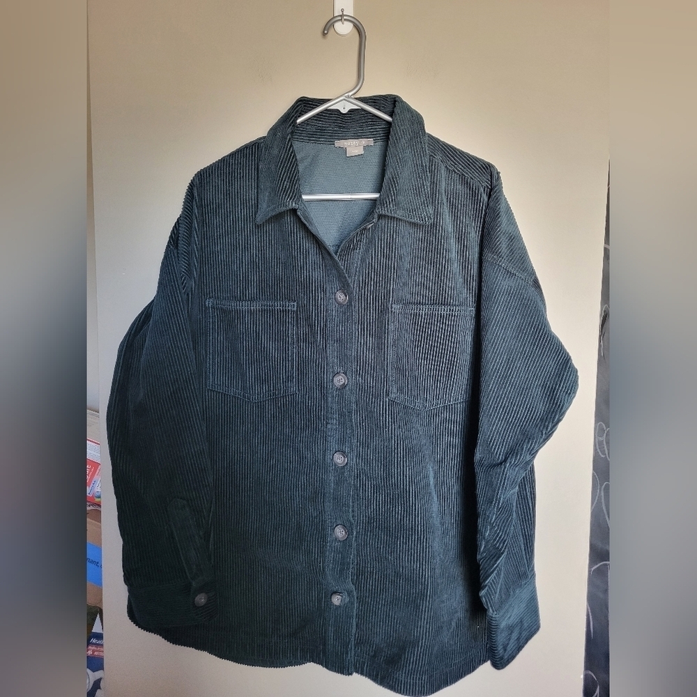 NWOT- Matty M Deep Green Corduroy Jacket, Size Large